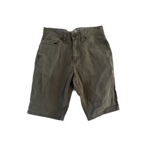 Vans Chino Shorts Mens 28 Olive Green Canvas Stretch Skate VN0A7U2WSQ8